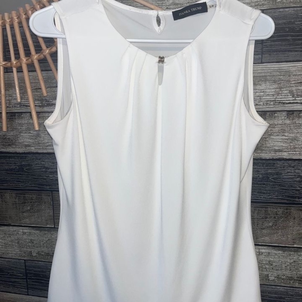 Ivanka Trump | Blouse, Sleeveless w/Gold Embellishmet